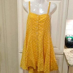 Chelsea and Violet yellow swiss-dot sundress